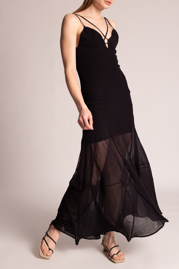 Avaline pleated outlet gown